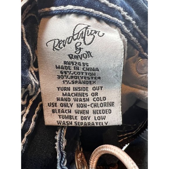 Revolution by revolt size 9 skinny leg blue denim jeans - Picture 9 of 10